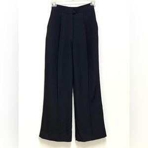 Richard Tyler Women's Black Wide Leg Silk Pants USA Size 6